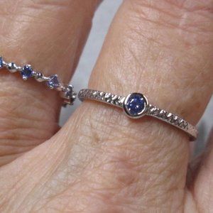 TANZANITE Solitaire 925 Sterling Ring>Birthstone,Promise,Non Tarnish,Tanzanite